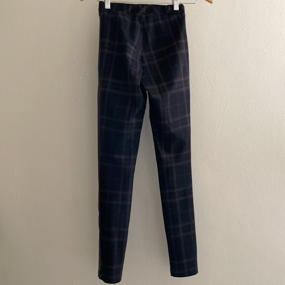 Slate and Willow plaid stretch pants with leather striping. Size XS - Picture 6 of 6